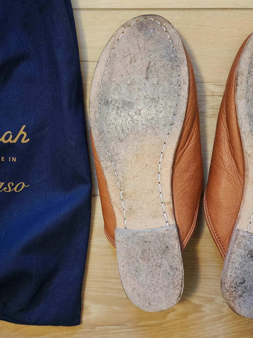 Sabah Women's Tan Leather Slip-On Mules - Picture 3 of 4